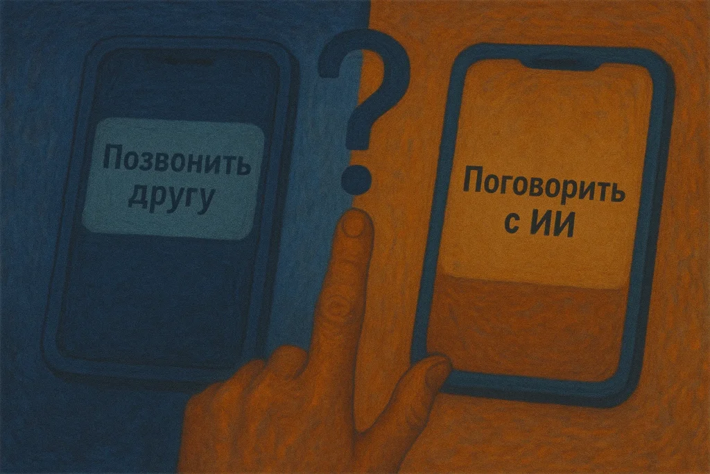 Наш выбор сегодня: нейросеть-друг или настоящий друг